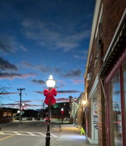 downtown last evening